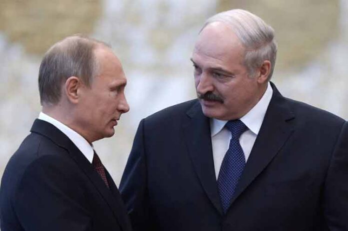 Reunión en San Petersburgo entre el presidente de Belarús Aleksandr Lukashenko y el presidente de la Federación de Rusia Vladímir Putin